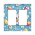 thumbnail image 1 of Yayeee Rocker Switch Wall Plate 2-Gang 4.7"x4.6" Home Decorative Outlet Cover, Easter Bunny Pattern, 1 of 6