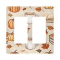 thumbnail image 1 of Yayeee Rocker Switch Wall Plate 2-Gang 4.7"x4.6" Home Decorative Outlet Cover, Fall Mug Pattern, 1 of 6