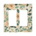 thumbnail image 1 of Yayeee Rocker Switch Wall Plate 2-Gang 4.7"x4.6" Home Decorative Outlet Cover, Floral Design, 1 of 6