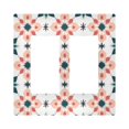 thumbnail image 1 of Yayeee Rocker Switch Wall Plate 2-Gang 4.7"x4.6" Home Decorative Outlet Cover, Flowers Geometric Pattern, 1 of 6