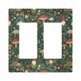 thumbnail image 1 of Yayeee Rocker Switch Wall Plate 2-Gang 4.7"x4.6" Home Decorative Outlet Cover, Forest Mushroom Pattern, 1 of 6