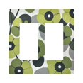 thumbnail image 1 of Yayeee Rocker Switch Wall Plate 2-Gang 4.7"x4.6" Home Decorative Outlet Cover, Gray Floral, 1 of 6