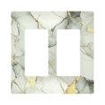 thumbnail image 1 of Yayeee Rocker Switch Wall Plate 2-Gang 4.7"x4.6" Home Decorative Outlet Cover, Gray Marble Pattern, 1 of 6
