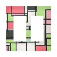 thumbnail image 1 of Yayeee Rocker Switch Wall Plate 2-Gang 4.7"x4.6" Home Decorative Outlet Cover, Green Abstract Geometric, 1 of 6