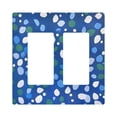 thumbnail image 1 of Yayeee Rocker Switch Wall Plate 2-Gang 4.7"x4.6" Home Decorative Outlet Cover, Green Dots, 1 of 6