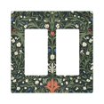 thumbnail image 1 of Yayeee Rocker Switch Wall Plate 2-Gang 4.7"x4.6" Home Decorative Outlet Cover, Green Flowers Pattern, 1 of 6