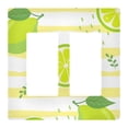 thumbnail image 1 of Yayeee Rocker Switch Wall Plate 2-Gang 4.7"x4.6" Home Decorative Outlet Cover, Green Lemon Pattern, 1 of 6