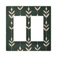 thumbnail image 1 of Yayeee Rocker Switch Wall Plate 2-Gang 4.7"x4.6" Home Decorative Outlet Cover, Green Plants, 1 of 6