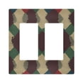 thumbnail image 1 of Yayeee Rocker Switch Wall Plate 2-Gang 4.7"x4.6" Home Decorative Outlet Cover, Green Tartan Pattern, 1 of 6