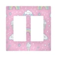 thumbnail image 1 of Yayeee Rocker Switch Wall Plate 2-Gang 4.7"x4.6" Home Decorative Outlet Cover, Ice Cream Rainbow Pattern, 1 of 6