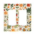 thumbnail image 1 of Yayeee Rocker Switch Wall Plate 2-Gang 4.7"x4.6" Home Decorative Outlet Cover, Leaves Pattern, 1 of 6