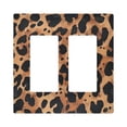 thumbnail image 1 of Yayeee Rocker Switch Wall Plate 2-Gang 4.7"x4.6" Home Decorative Outlet Cover, Leopard Pattern, 1 of 6