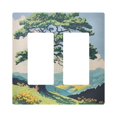 thumbnail image 1 of Yayeee Rocker Switch Wall Plate 2-Gang 4.7"x4.6" Home Decorative Outlet Cover, Mounatin at Dawn, 1 of 6