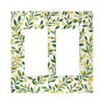thumbnail image 1 of Yayeee Rocker Switch Wall Plate 2-Gang 4.7"x4.6" Home Decorative Outlet Cover, Olive Leaf, 1 of 6