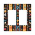 thumbnail image 1 of Yayeee Rocker Switch Wall Plate 2-Gang 4.7"x4.6" Home Decorative Outlet Cover, Orange Geometric, 1 of 6