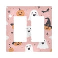 thumbnail image 1 of Yayeee Rocker Switch Wall Plate 2-Gang 4.7"x4.6" Home Decorative Outlet Cover, Pastel Pink Halloween, 1 of 6