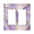 thumbnail image 1 of Yayeee Rocker Switch Wall Plate 2-Gang 4.7"x4.6" Home Decorative Outlet Cover, Pastel Purple Marble Pattern, 1 of 6