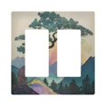 thumbnail image 1 of Yayeee Rocker Switch Wall Plate 2-Gang 4.7"x4.6" Home Decorative Outlet Cover, Pine Tree Rainbow, 1 of 6