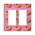thumbnail image 1 of Yayeee Rocker Switch Wall Plate 2-Gang 4.7"x4.6" Home Decorative Outlet Cover, Pink Doughnuts, 1 of 6