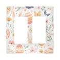 thumbnail image 1 of Yayeee Rocker Switch Wall Plate 2-Gang 4.7"x4.6" Home Decorative Outlet Cover, Pink Easter Eggs, 1 of 6