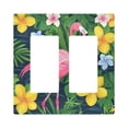 thumbnail image 1 of Yayeee Rocker Switch Wall Plate 2-Gang 4.7"x4.6" Home Decorative Outlet Cover, Pink Flamingo Pattern, 1 of 6