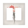 thumbnail image 1 of Yayeee Rocker Switch Wall Plate 2-Gang 4.7"x4.6" Home Decorative Outlet Cover, Pink Flower, 1 of 6