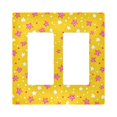 thumbnail image 1 of Yayeee Rocker Switch Wall Plate 2-Gang 4.7"x4.6" Home Decorative Outlet Cover, Pink White Stars, 1 of 6