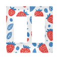 thumbnail image 1 of Yayeee Rocker Switch Wall Plate 2-Gang 4.7"x4.6" Home Decorative Outlet Cover, Playful Strawberries, 1 of 6
