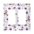 thumbnail image 1 of Yayeee Rocker Switch Wall Plate 2-Gang 4.7"x4.6" Home Decorative Outlet Cover, Purple Halloween Gooses, 1 of 6