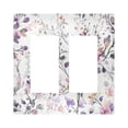 thumbnail image 1 of Yayeee Rocker Switch Wall Plate 2-Gang 4.7"x4.6" Home Decorative Outlet Cover, Purple Wildflowers, 1 of 6