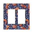 thumbnail image 1 of Yayeee Rocker Switch Wall Plate 2-Gang 4.7"x4.6" Home Decorative Outlet Cover, Red Panda Pattern, 1 of 6