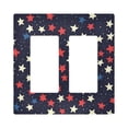 thumbnail image 1 of Yayeee Rocker Switch Wall Plate 2-Gang 4.7"x4.6" Home Decorative Outlet Cover, Red Starry Pattern, 1 of 6