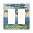 thumbnail image 1 of Yayeee Rocker Switch Wall Plate 2-Gang 4.7"x4.6" Home Decorative Outlet Cover, Retro Mountain, 1 of 6