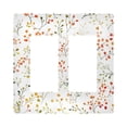 thumbnail image 1 of Yayeee Rocker Switch Wall Plate 2-Gang 4.7"x4.6" Home Decorative Outlet Cover, Small Floral Pattern, 1 of 6