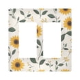 thumbnail image 1 of Yayeee Rocker Switch Wall Plate 2-Gang 4.7"x4.6" Home Decorative Outlet Cover, Sunflower Pattern, 1 of 6