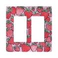thumbnail image 1 of Yayeee Rocker Switch Wall Plate 2-Gang 4.7"x4.6" Home Decorative Outlet Cover, Sweet Strawberry, 1 of 6