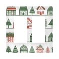 thumbnail image 1 of Yayeee Rocker Switch Wall Plate 2-Gang 4.7"x4.6" Home Decorative Outlet Cover, White Christmas House, 1 of 6