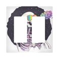 thumbnail image 1 of Yayeee Rocker Switch Wall Plate 2-Gang 4.7"x4.6" Home Decorative Outlet Cover, White Skeleton, 1 of 6
