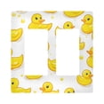 thumbnail image 1 of Yayeee Rocker Switch Wall Plate 2-Gang 4.7"x4.6" Home Decorative Outlet Cover, Yellow Rubber Ducks, 1 of 6
