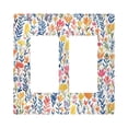 thumbnail image 1 of Yayeee Rocker Switch Wall Plate 2-Gang 4.7"x4.6" Home Decorative Outlet Cover, Yellow Wildflower Pattern, 1 of 6