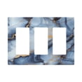 thumbnail image 1 of Yayeee Rocker Switch Wall Plate 3-Gang 6.5"x4.6" Home Decorative Outlet Cover, Abstract Marble Pattern, 1 of 6
