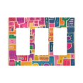 thumbnail image 1 of Yayeee Rocker Switch Wall Plate 3-Gang 6.5"x4.6" Home Decorative Outlet Cover, Art Map, 1 of 6