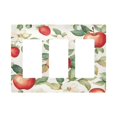 thumbnail image 1 of Yayeee Rocker Switch Wall Plate 3-Gang 6.5"x4.6" Home Decorative Outlet Cover, Beige Apple Pattern, 1 of 6