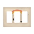 thumbnail image 1 of Yayeee Rocker Switch Wall Plate 3-Gang 6.5"x4.6" Home Decorative Outlet Cover, Beige Cat Rainbow, 1 of 6
