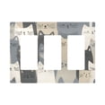thumbnail image 1 of Yayeee Rocker Switch Wall Plate 3-Gang 6.5"x4.6" Home Decorative Outlet Cover, Blue Cute Cats, 1 of 6