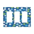 thumbnail image 1 of Yayeee Rocker Switch Wall Plate 3-Gang 6.5"x4.6" Home Decorative Outlet Cover, Blue Dots, 1 of 6