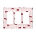 thumbnail image 1 of Yayeee Rocker Switch Wall Plate 3-Gang 6.5"x4.6" Home Decorative Outlet Cover, Cartoon Elephant Pattern, 1 of 6