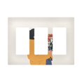 thumbnail image 1 of Yayeee Rocker Switch Wall Plate 3-Gang 6.5"x4.6" Home Decorative Outlet Cover, Cartoon Flowers, 1 of 6