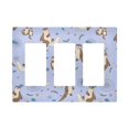 thumbnail image 1 of Yayeee Rocker Switch Wall Plate 3-Gang 6.5"x4.6" Home Decorative Outlet Cover, Cartoon Otters Pattern, 1 of 6
