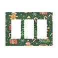 thumbnail image 1 of Yayeee Rocker Switch Wall Plate 3-Gang 6.5"x4.6" Home Decorative Outlet Cover, Christmas Tree, 1 of 6
